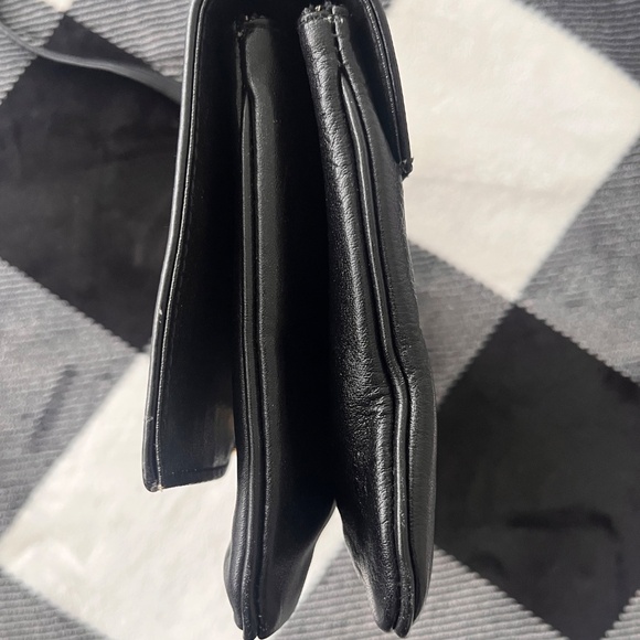 Rare Vintage La Belle Black Leather Purse Made in Canada - Picture 9 of 12